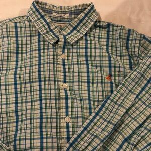 Club Room Men's Plaid Button-Down Shirt - Blue & Green